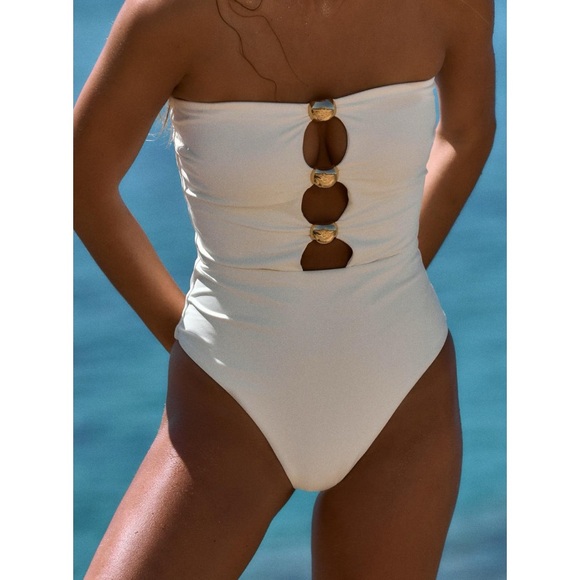 NWT Zara One-Piece Bandeau Swimsuit - Picture 6 of 15